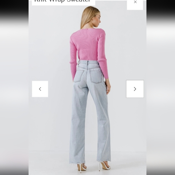 Knit Wrap Sweater pink rose - Picture 9 of 9